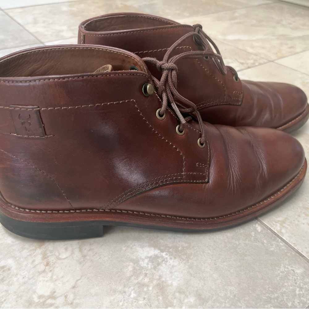 Trask Brown Leather Chukka Boots